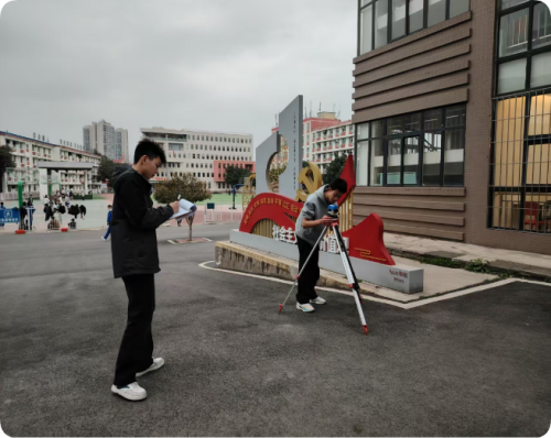 积极准备测量比赛，莘莘学子全力冲刺